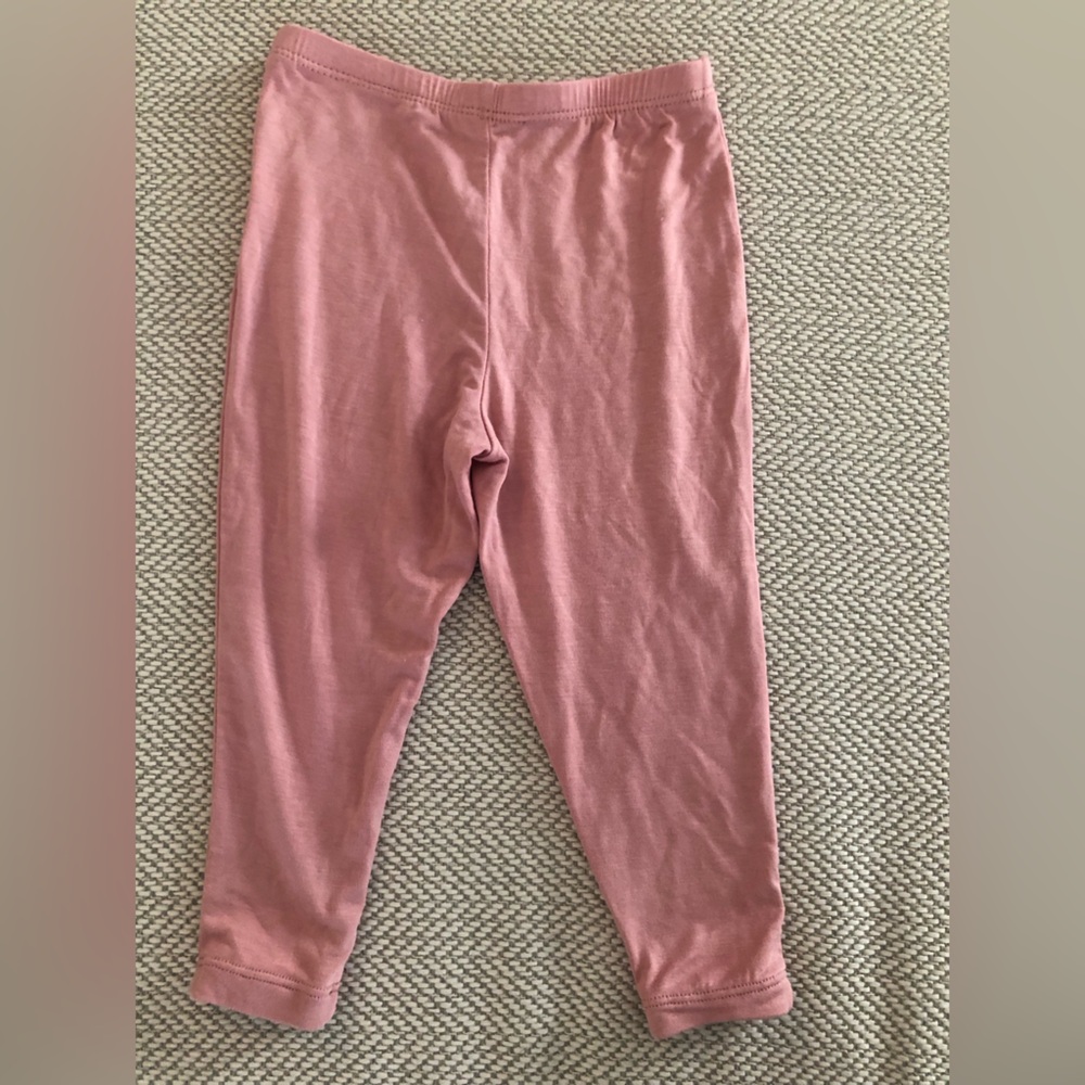 Angel Dear Pink Tea Party Long Sleeve Dress with Dusty Rose Leggings - Picture 11 of 12